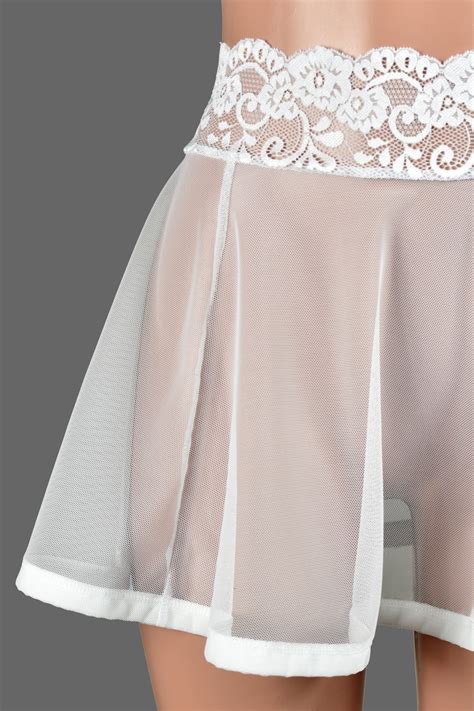 Tease and Thank You White Lace Sheer Tie.